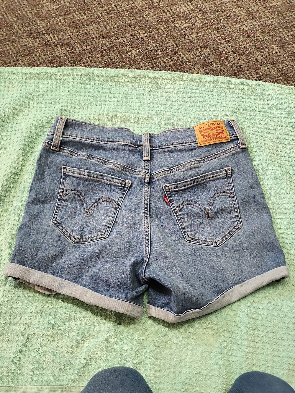 Levi's Light Blue Denim Rolled-Hem Women's Shorts